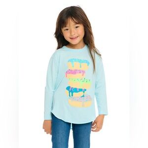Chaser Big Girls 12 Long Sleeve T-Shirt Top Donut Graphic Tee NWT $48 CHSR